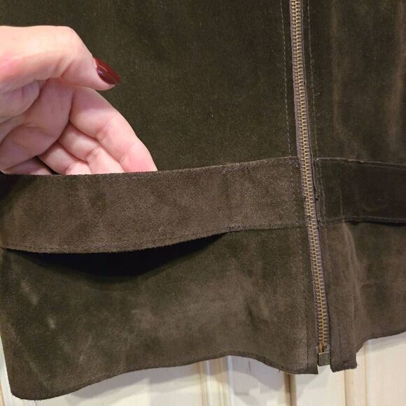 Rem Garson Suede Vest Brown Vintage Large - Picture 4 of 8